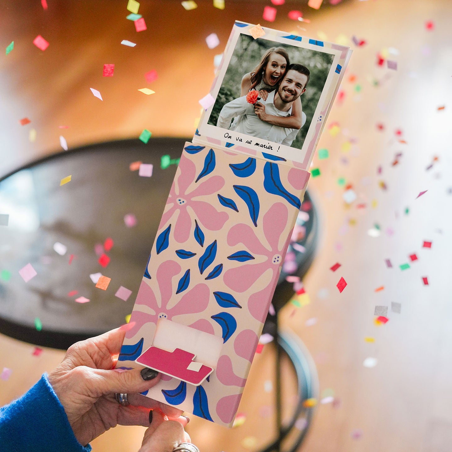 Carte confettis annonce mariage - Petit Cube