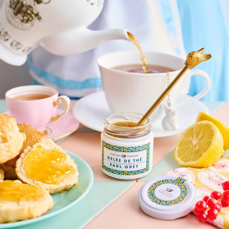 Gelée de Thé Earl Grey en pot avec étiquette élégante