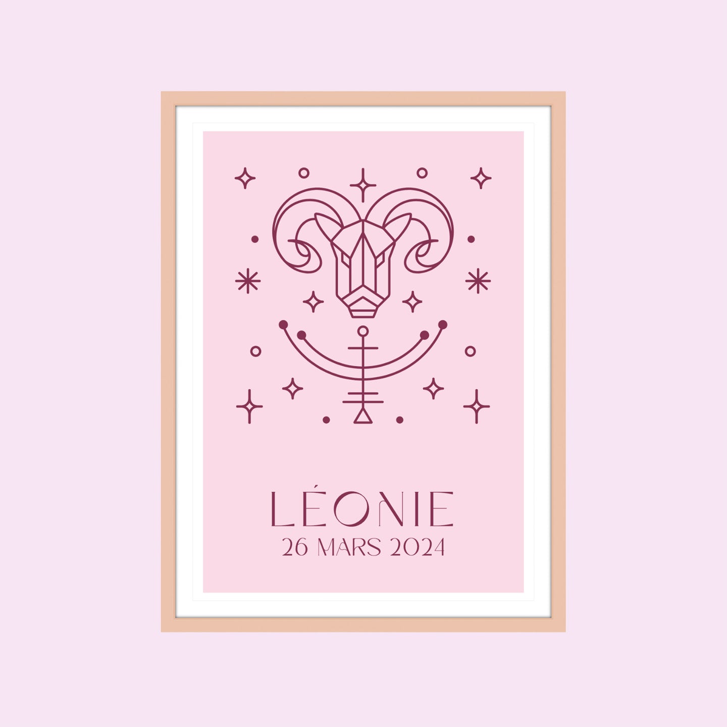 Affiche du zodiaque avec motifs graphiques distincts