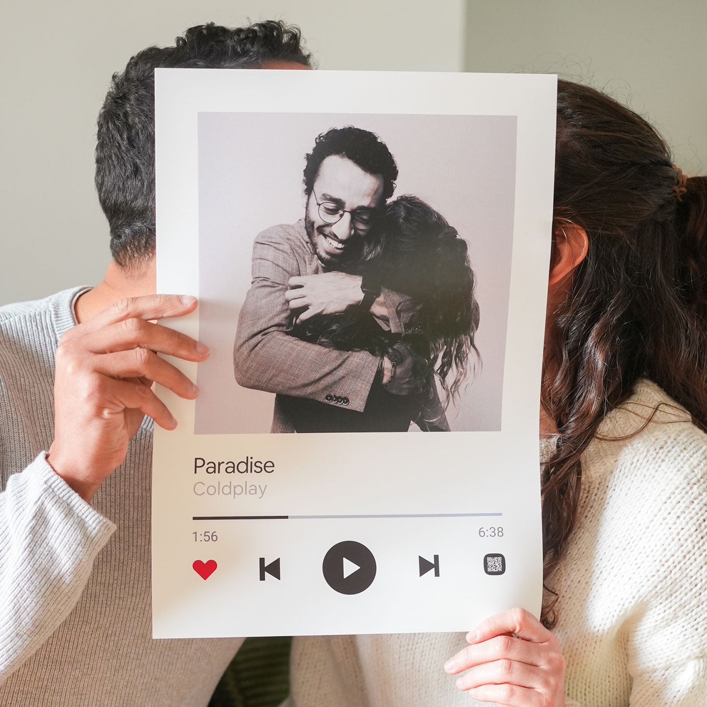 Affiche de lecteur de musique avec des notes colorées