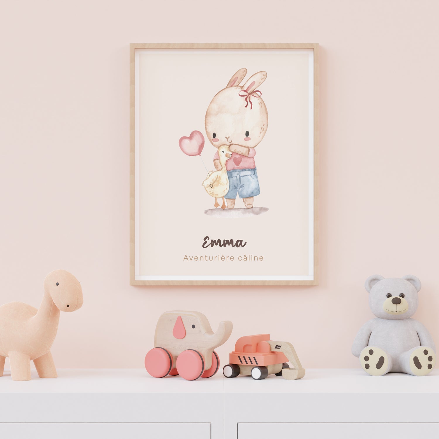 Affiche aquarelle d'animaux pour chambre d'enfant