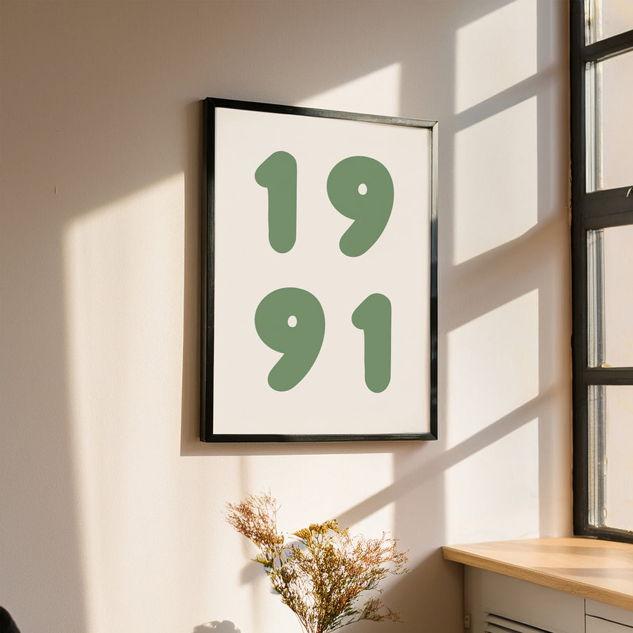 Affiche personnalisée avec une année de naissance