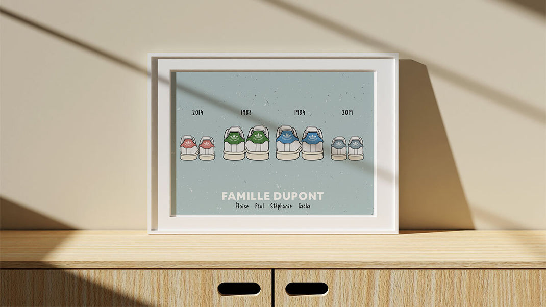 Affiche famille baskets - Petit Cube
