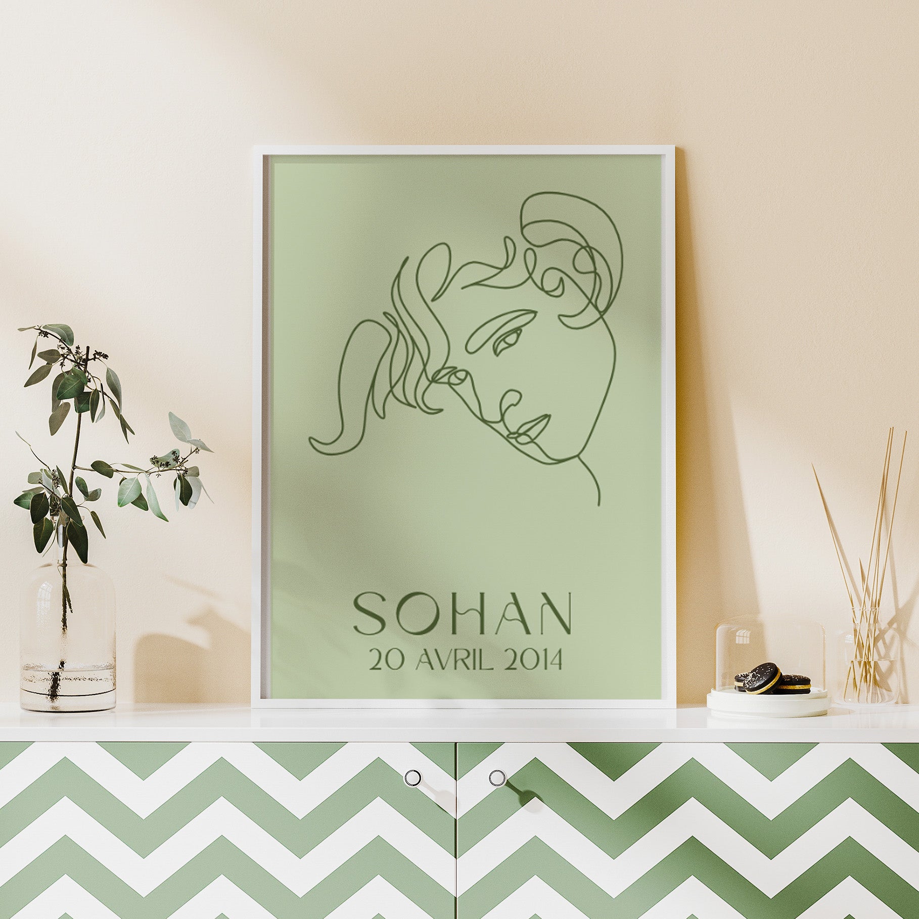 Affiche minimaliste des signes du zodiaque en tracé fluide