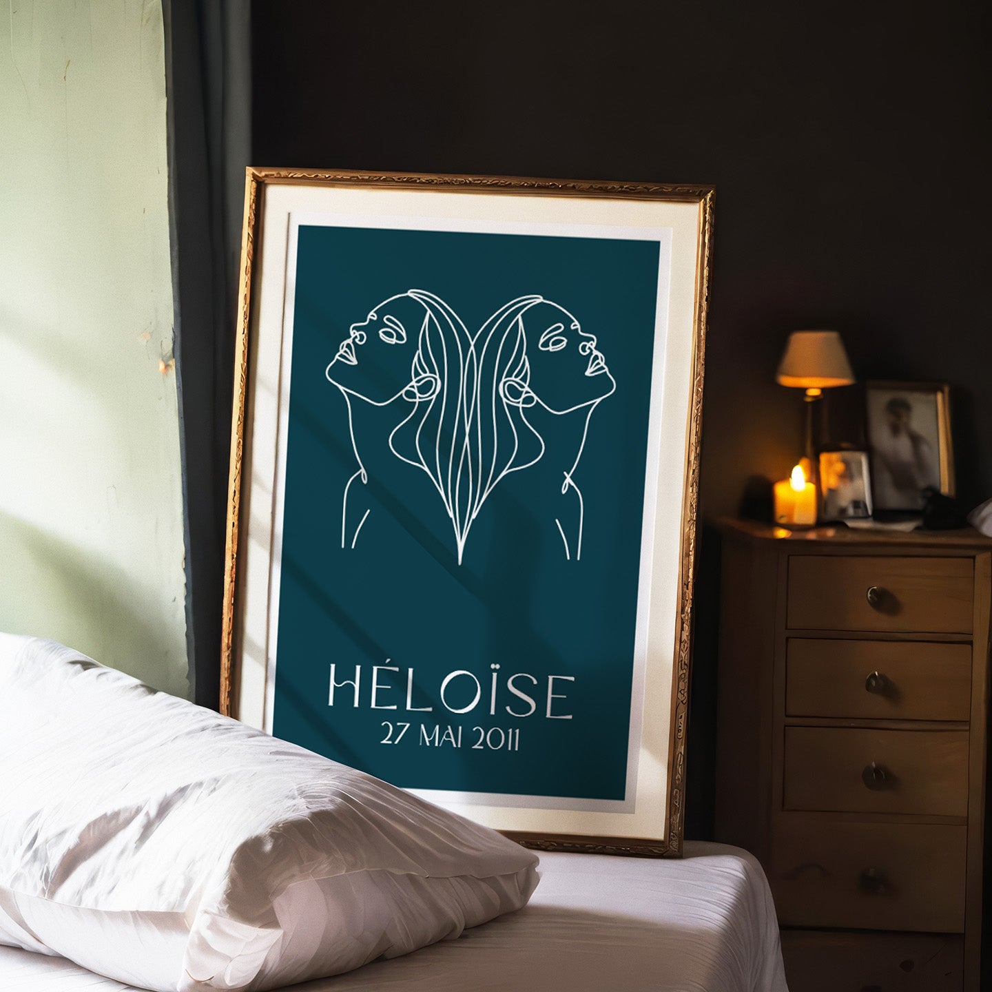 Affiche minimaliste des signes du zodiaque en tracé fluide