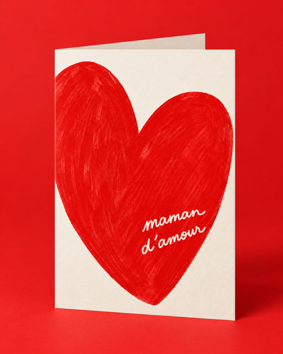 Carte personnalisée 'Maman d'amour' avec design floral