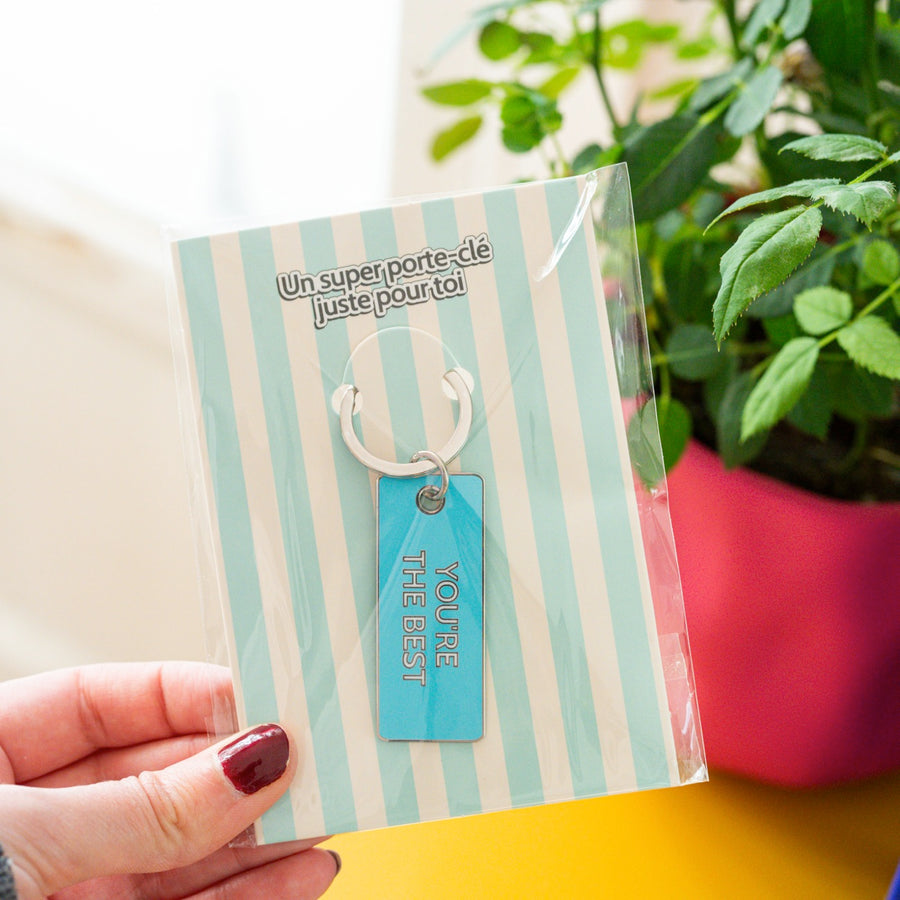 Porte-clé 'You are the Best' avec inscription en relief