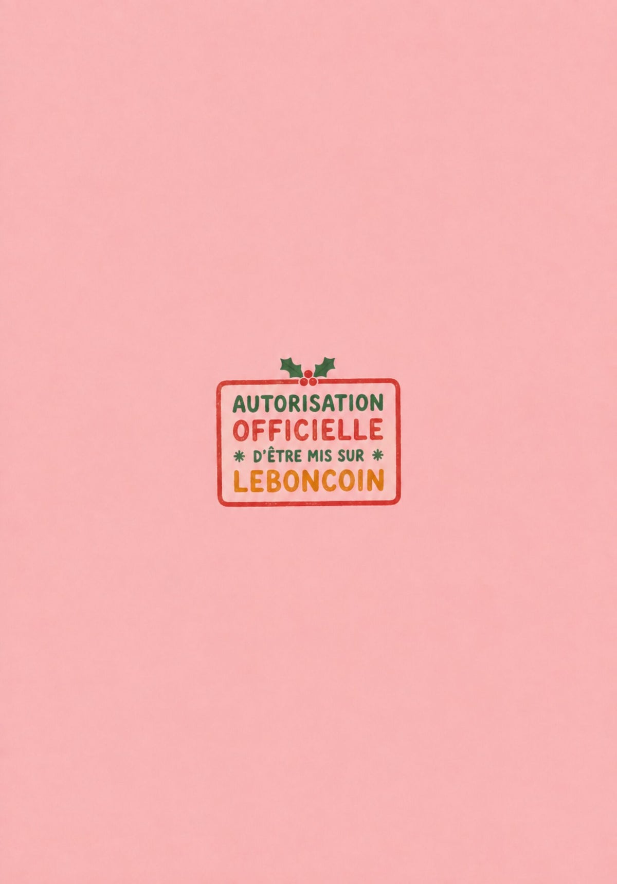 Carte humoristique Secret Santa avec design décalé au verso