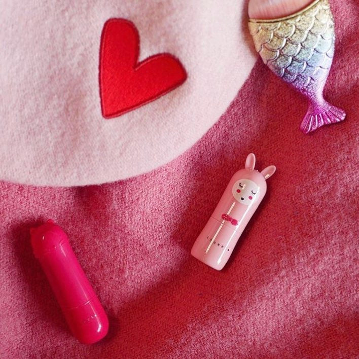 Lápiz labial conejito en rosa
