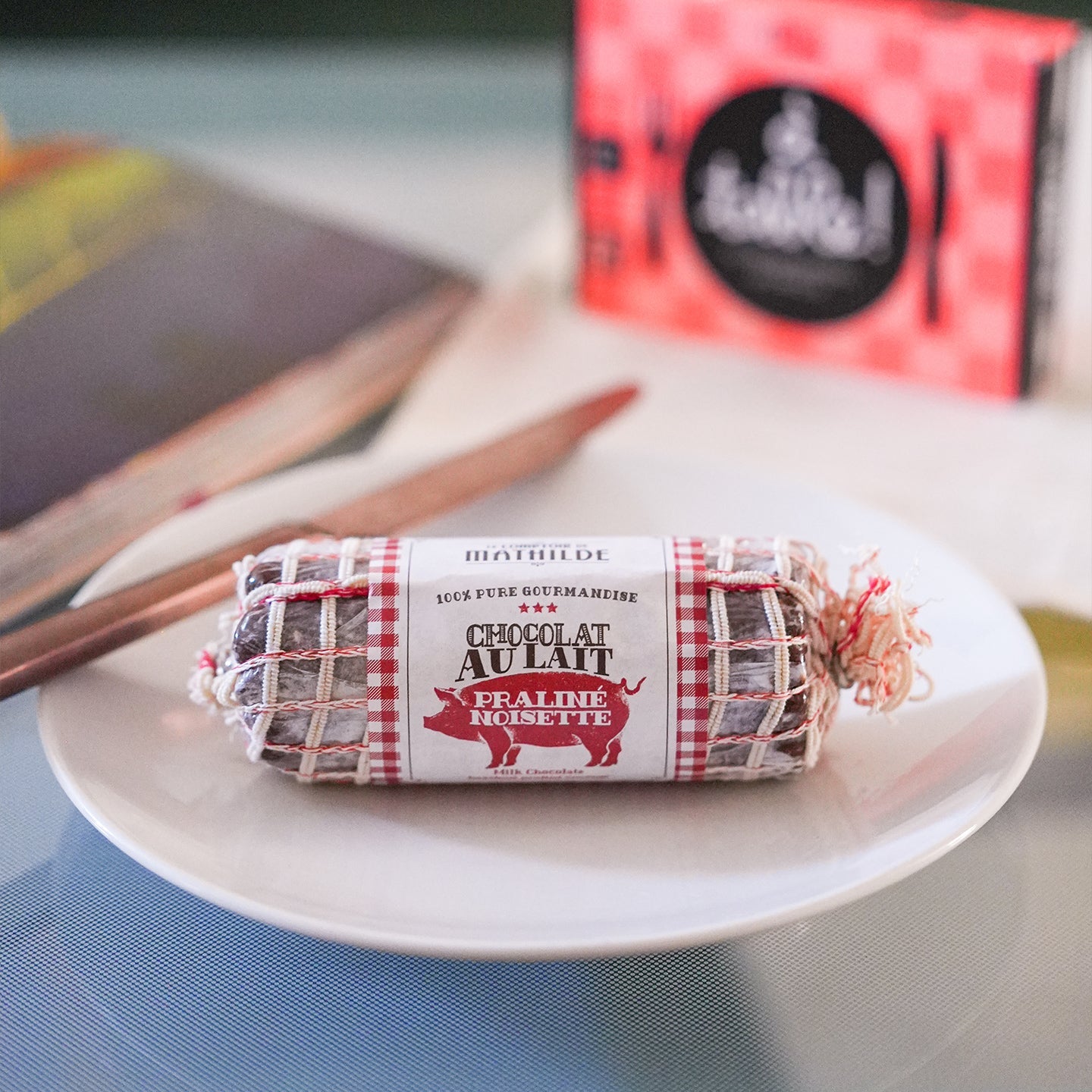 Saucisson-chocolat en trompe l'oeil - petit cube