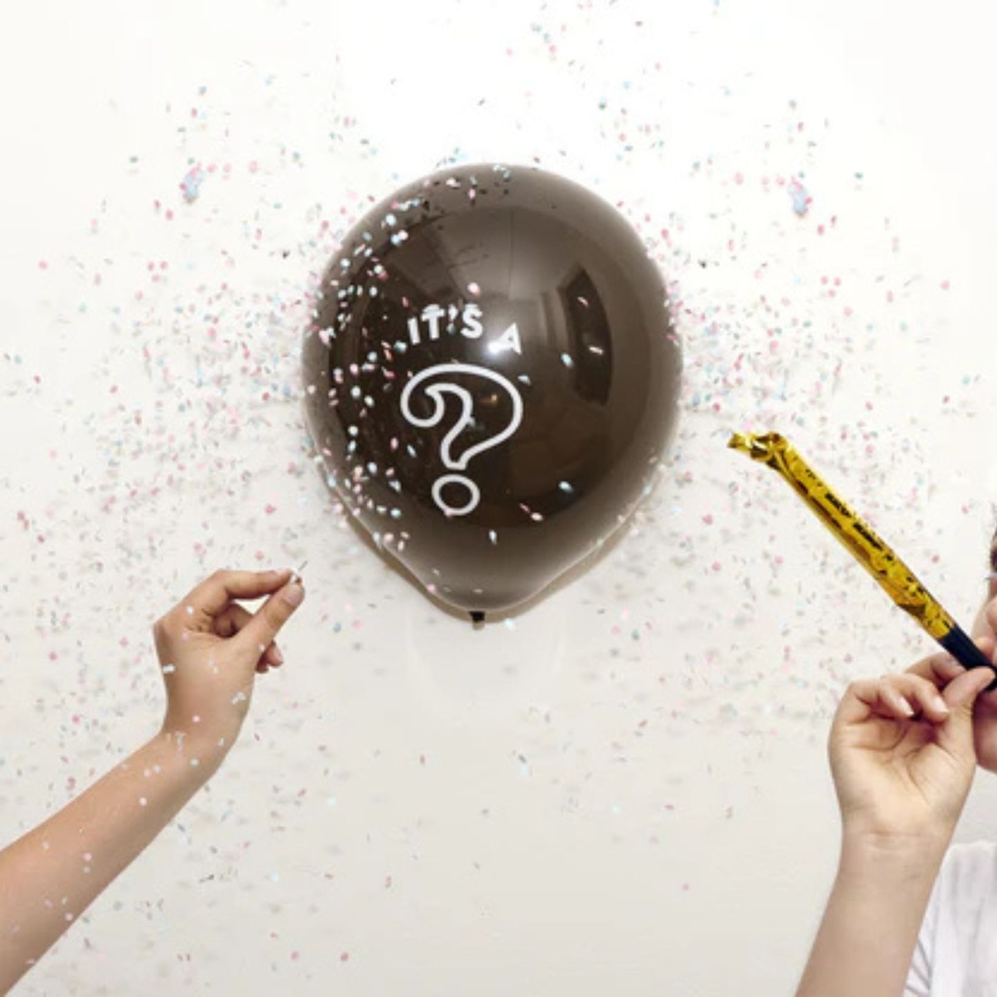 Kit DIY Baby Gender Reveal avec ballons et décorations colorées