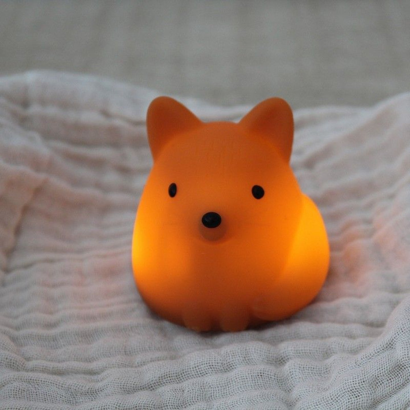 Mini veilleuse renard avec lumière douce et couleurs changeantes