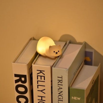 Mini veilleuse chat avec texture douce et couleurs changeantes