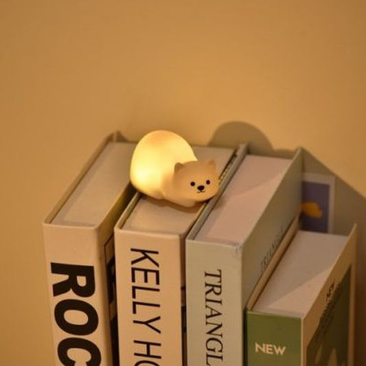 Mini veilleuse chat avec texture douce et couleurs changeantes