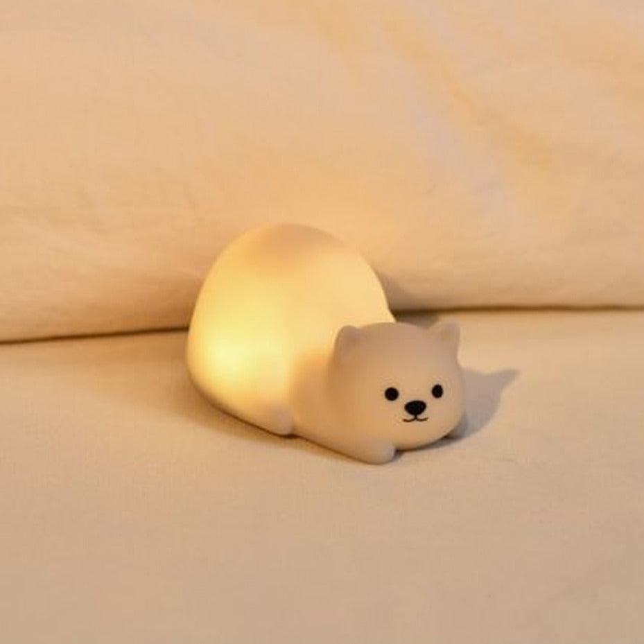 Mini veilleuse chat avec surface douce et couleurs changeantes