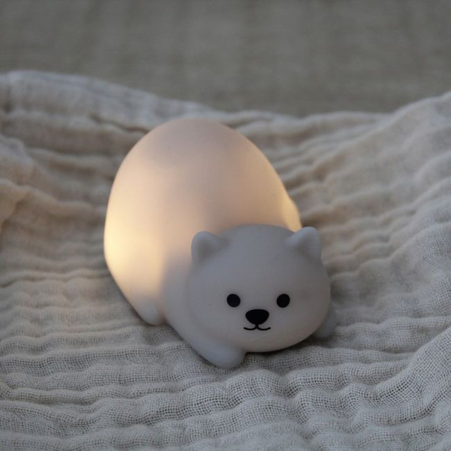 Mini veilleuse chat en forme de chat avec texture douce