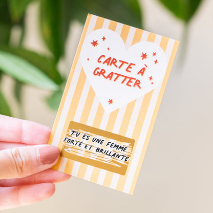 Carte à gratter - Tu es forte et brillante