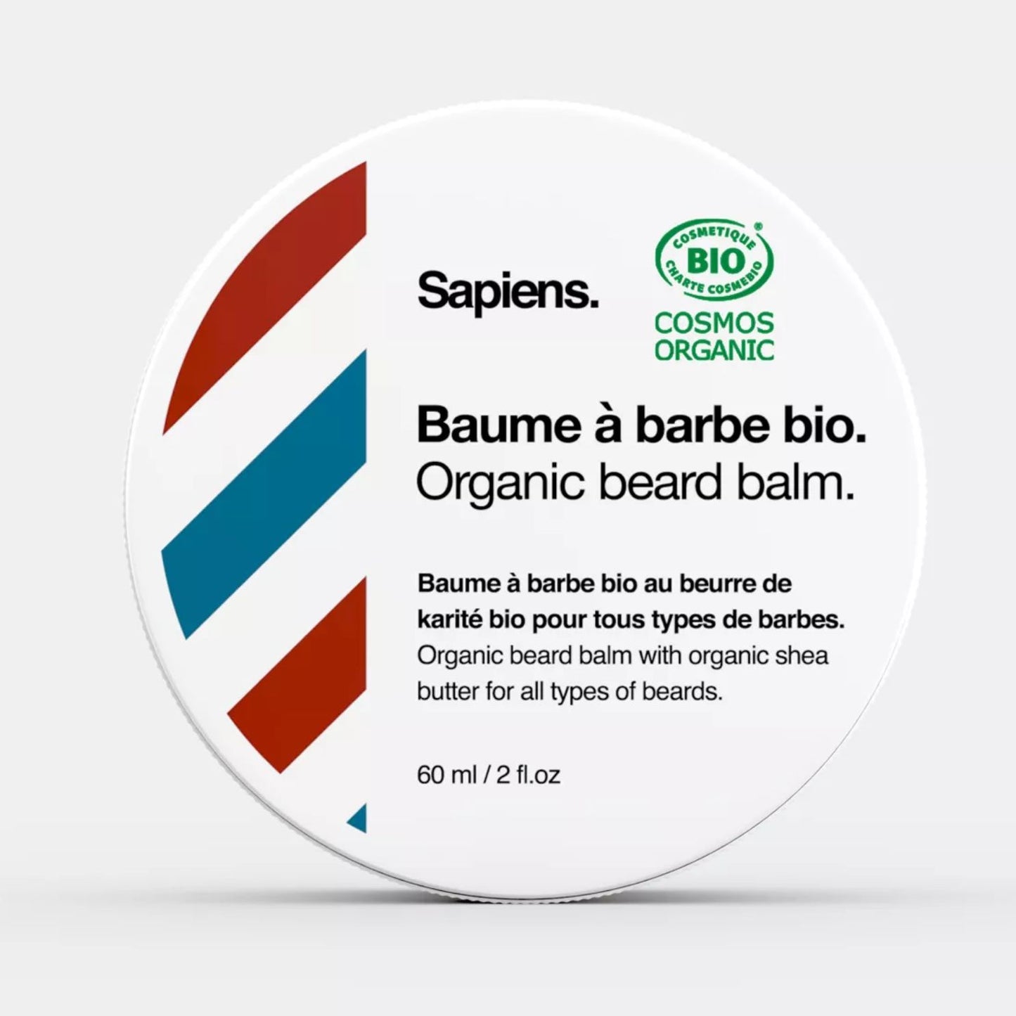 Baume à barbe bio Sapiens avec texture crémeuse en gros plan