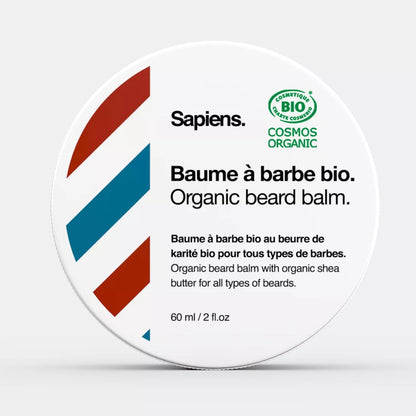Baume à barbe bio Sapiens avec texture crémeuse en gros plan