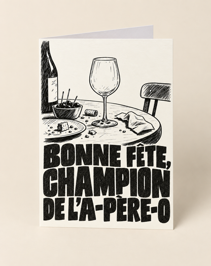 Carte personnalisée avec design humoristique pour les papas
