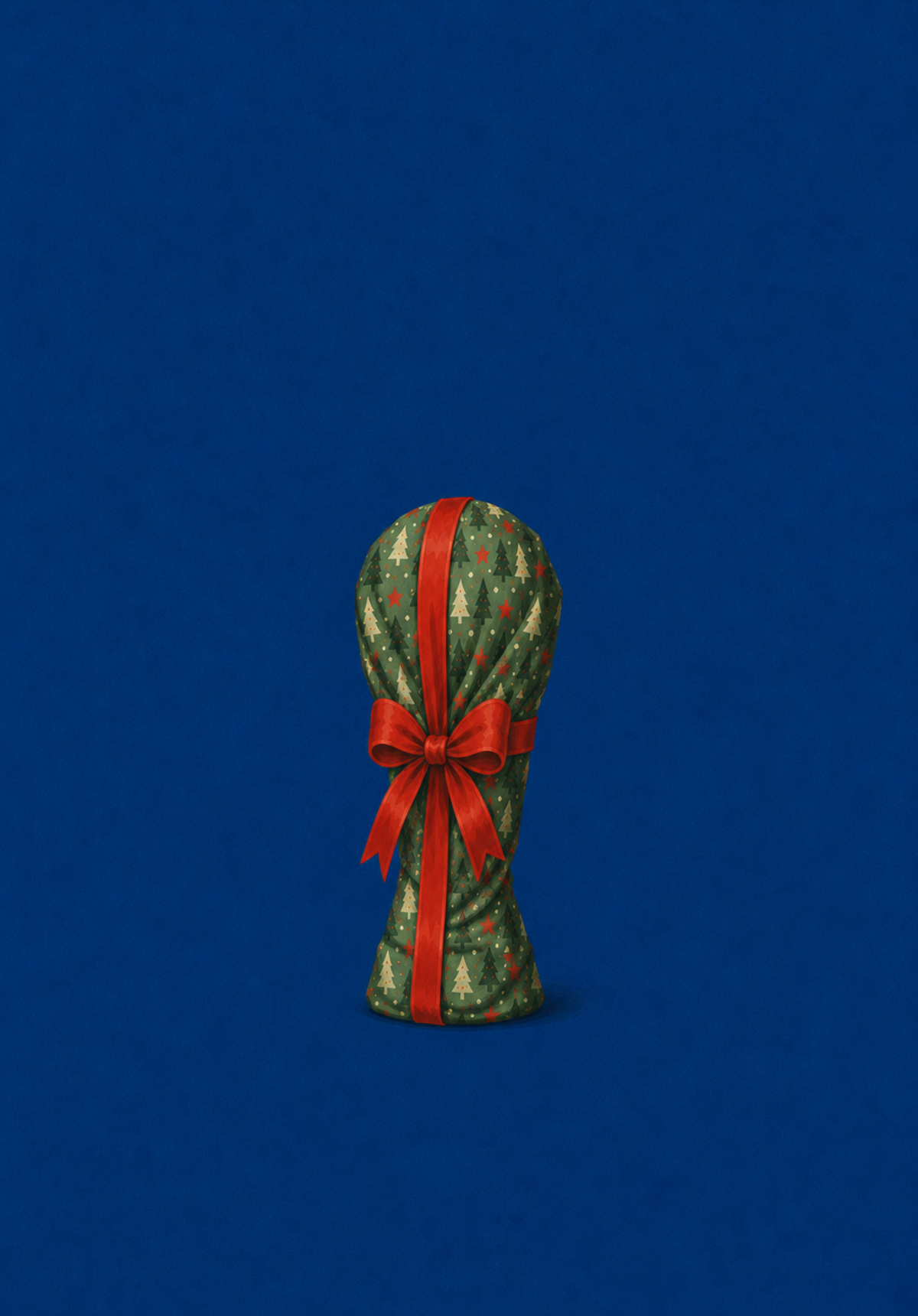 Carte humoristique de Noël avec design festif et football