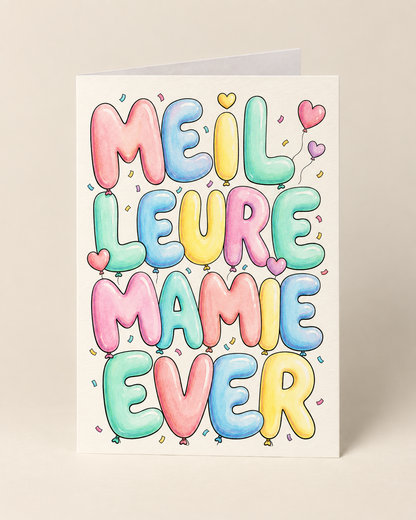 Carte personnalisée avec message pour la meilleure mamie