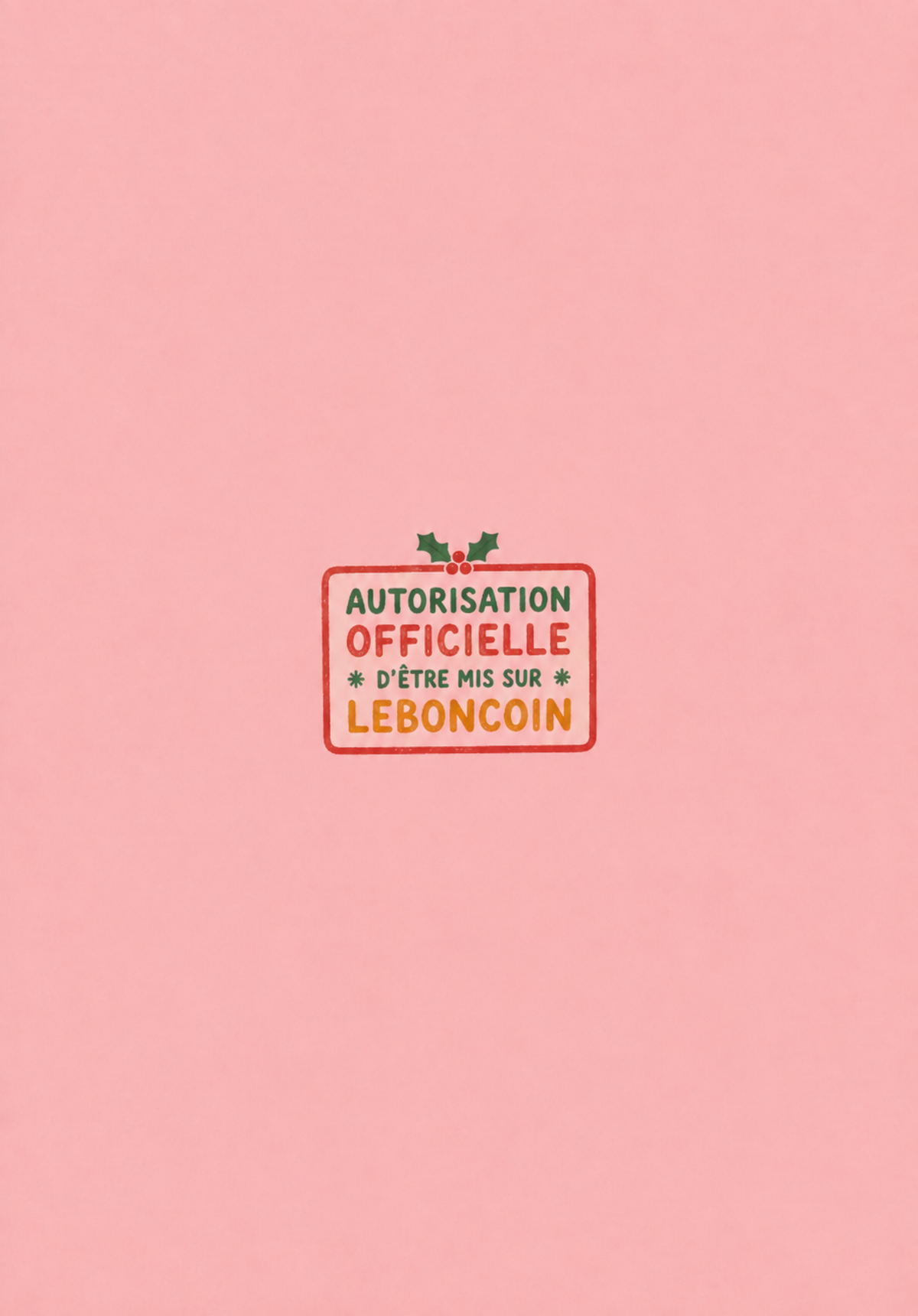 Carte humoristique Secret Santa avec design décalé