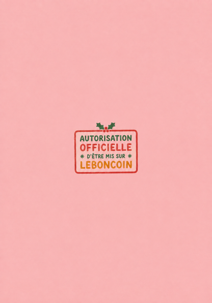Carte humoristique Secret Santa avec design décalé