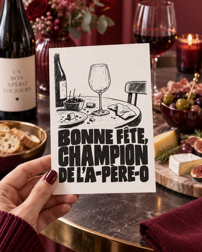 Carte personnalisée avec design humoristique pour les papas
