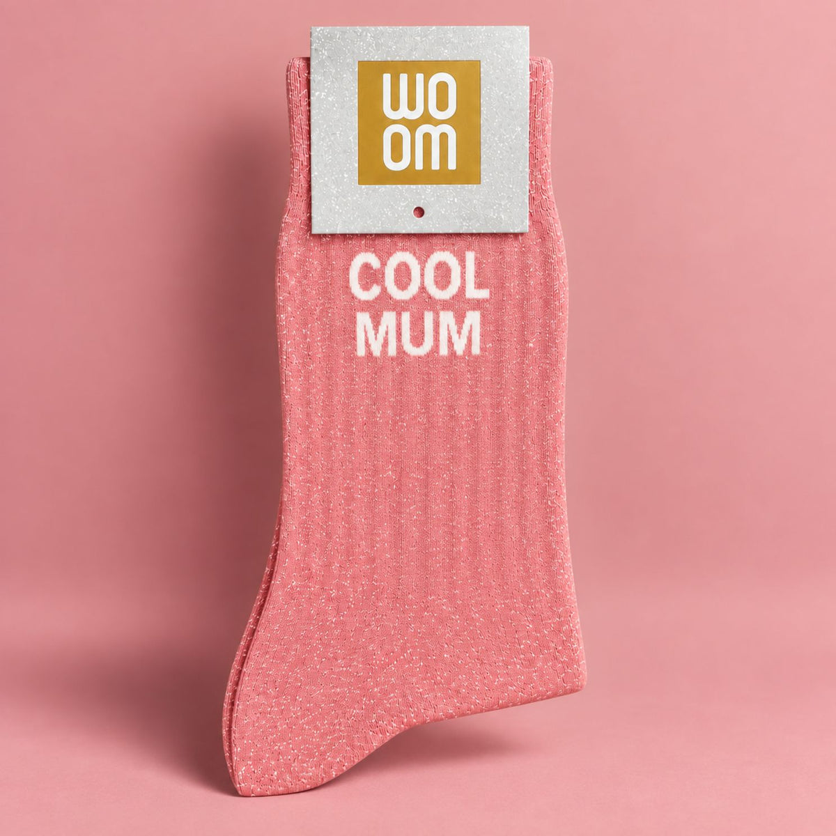 Chaussettes à paillettes 'Cool Mum' avec texture scintillante