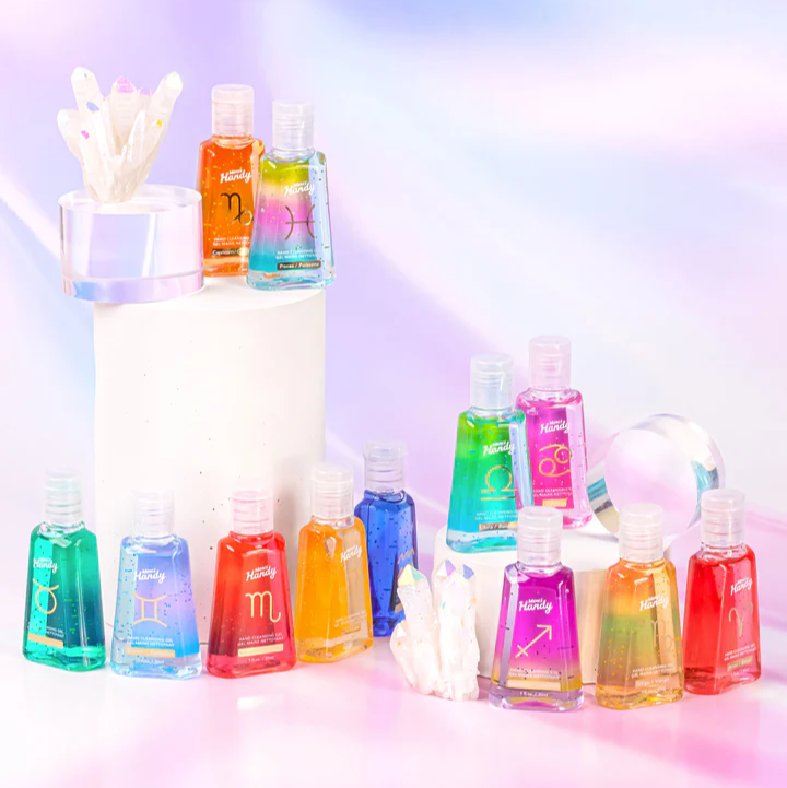 Gels pour les mains aux motifs des signes du zodiaque.