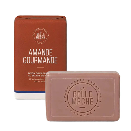 Savon solide Amande Gourmande avec texture crémeuse