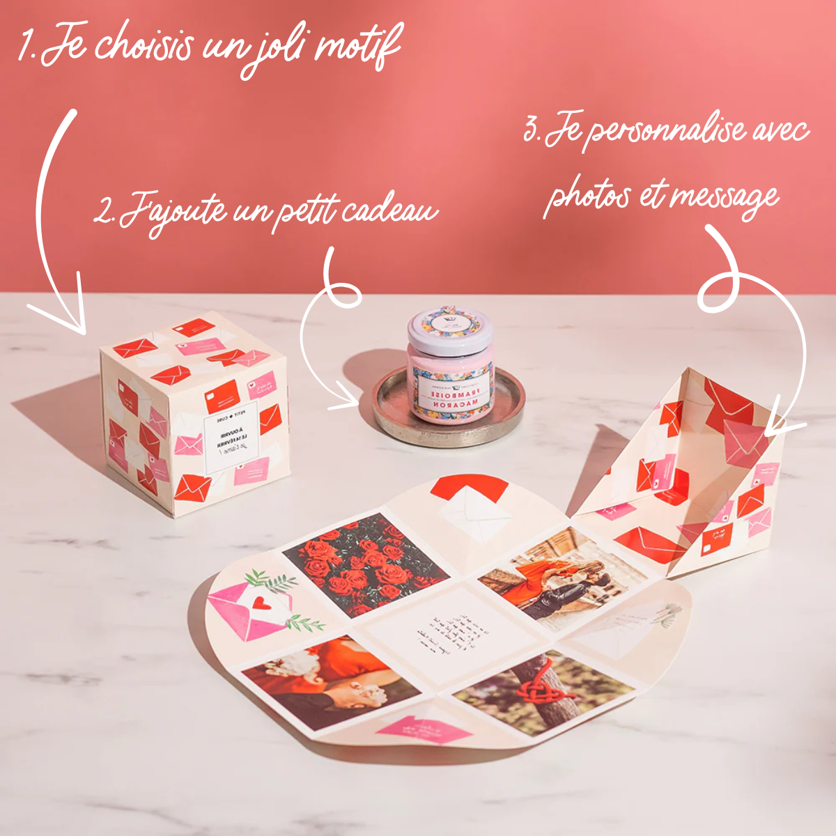 Motif coloré sur le Petit Cube, design original et surprenant.