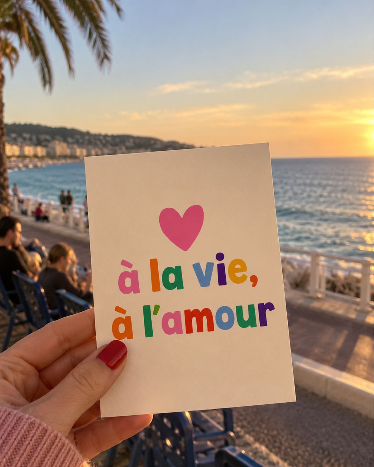 Carte personnalisée avec un design élégant et un message d'amour
