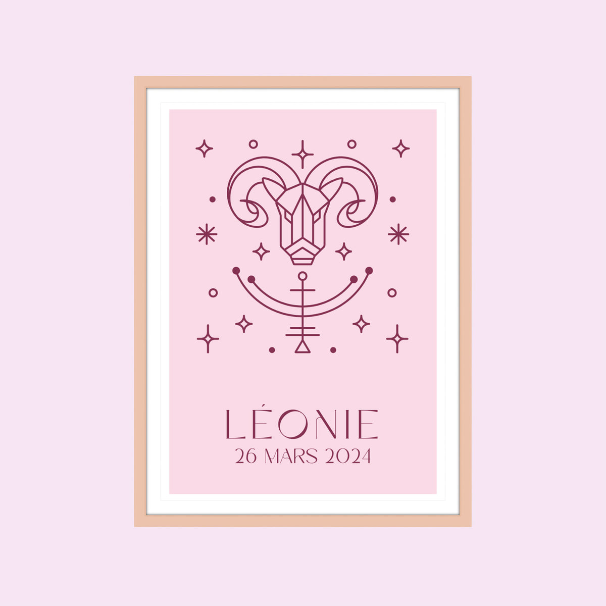Affiche du zodiaque avec motifs graphiques distincts