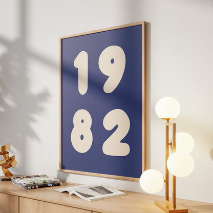 Affiche année de naissance à personnaliser