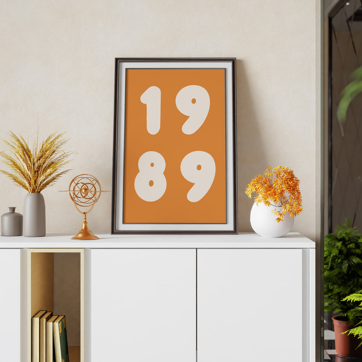 Affiche graphique personnalisée avec une année