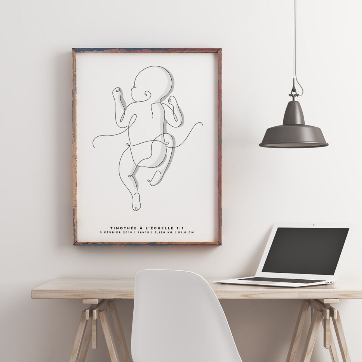 Affiche de naissance personnalisée - phil
