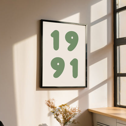 Affiche personnalisée avec une année de naissance