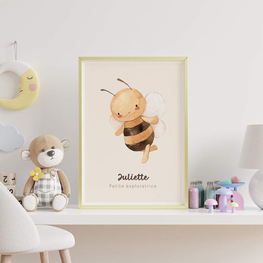 Affiche aquarelle d'animaux pour chambre d'enfant