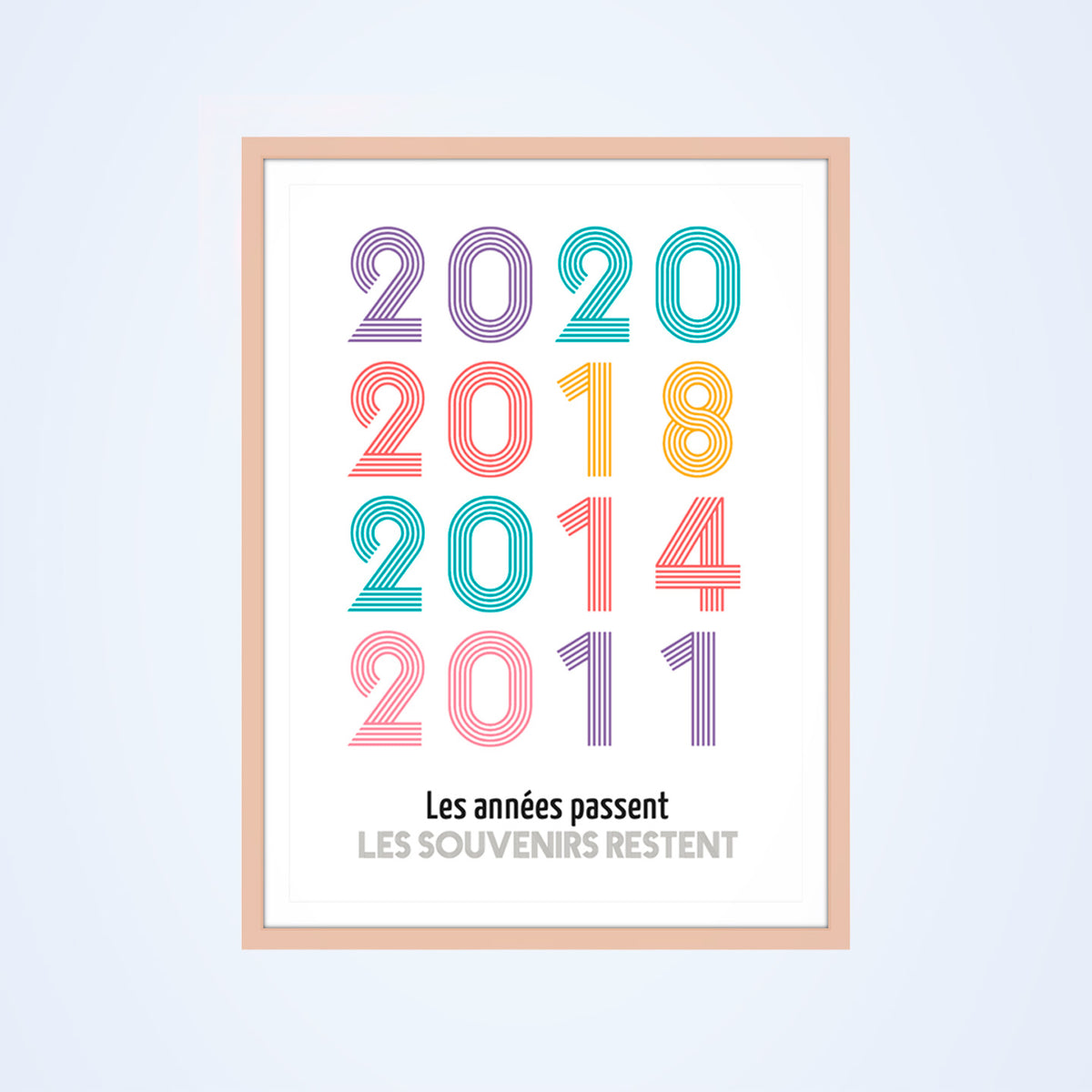 Affiche personnalisée avec des éléments graphiques colorés