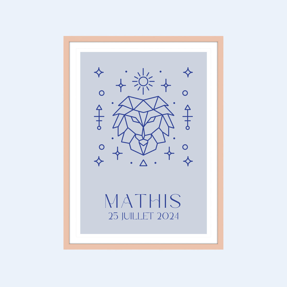 Affiche du zodiaque avec motifs graphiques distincts.