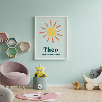 Affiche personnalisée soleil