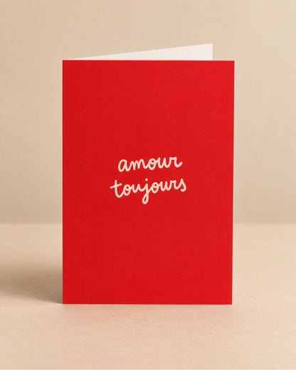 Carte personnalisée avec motif romantique et texte doux