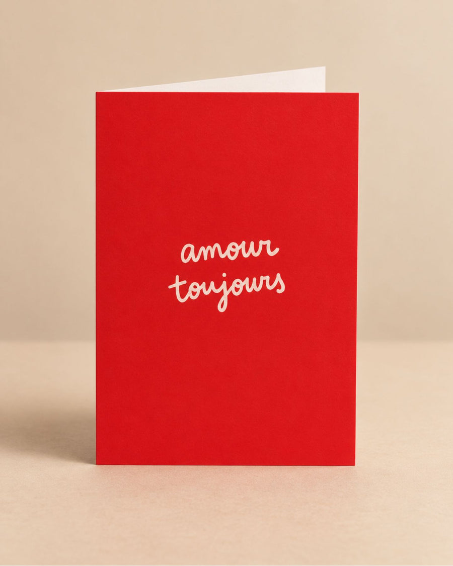 Carte personnalisée avec motif romantique et texte doux