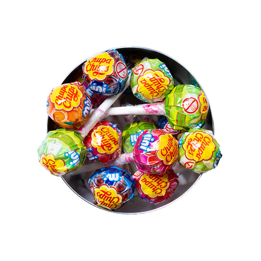 Boîte de bonbons personnalisés avec un design coloré et joyeux