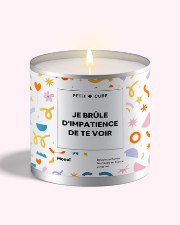 Pot bougie personnalisé - texte et photo