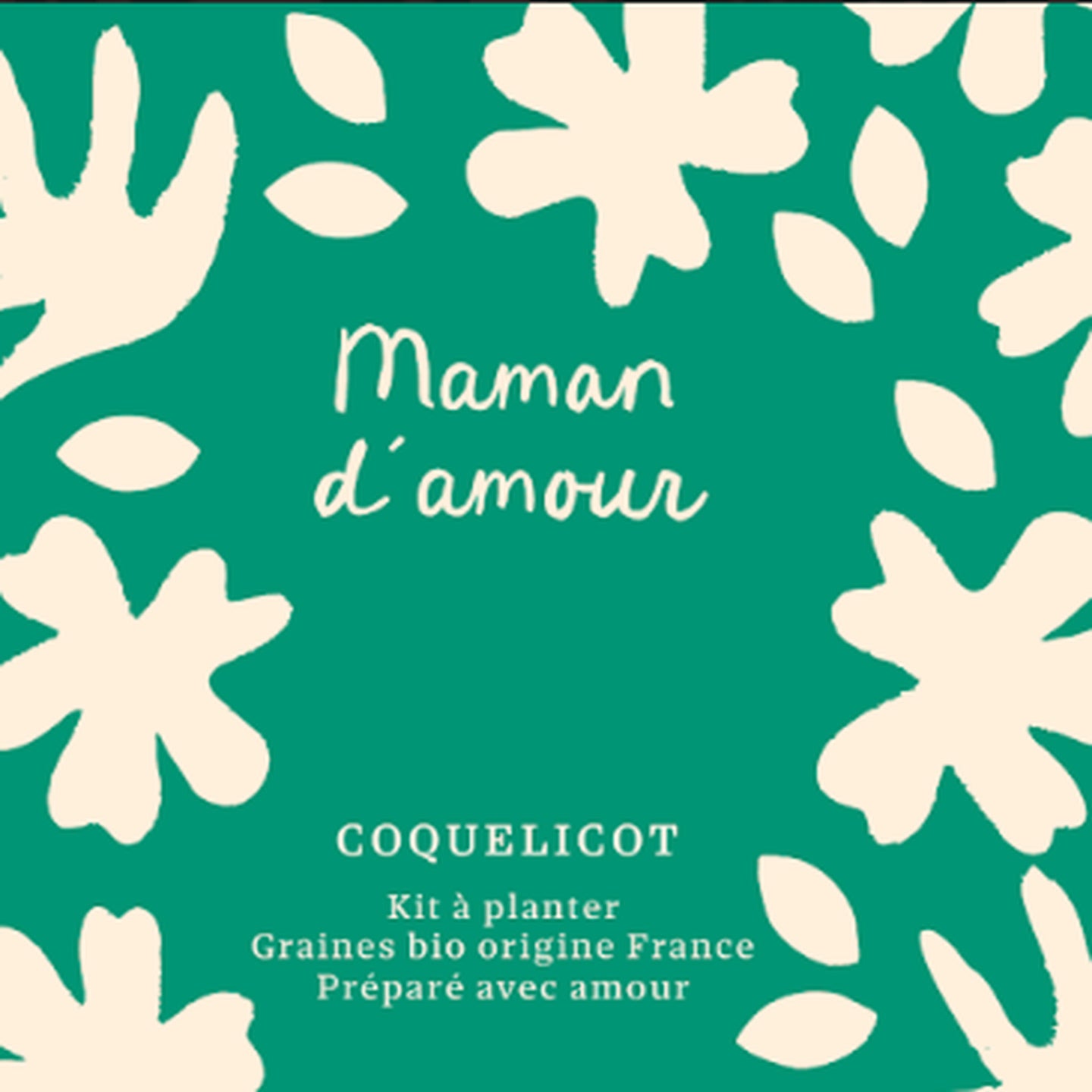 Kit à planter coquelicot avec inscription 'Maman d'amour