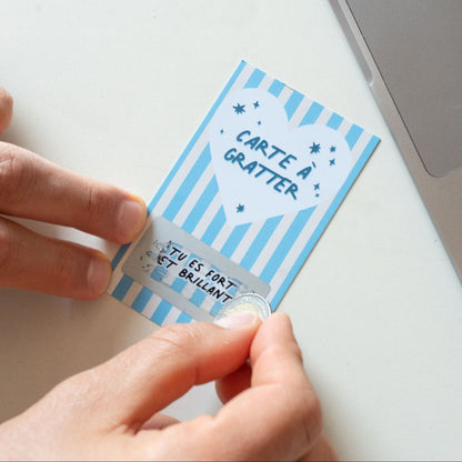 Carte à gratter - Tu es fort et brillant