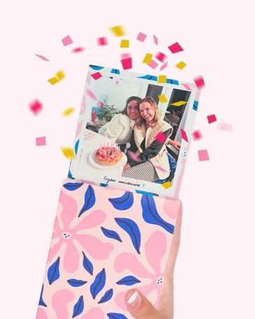 Carte confettis personnalisée - texte et photo